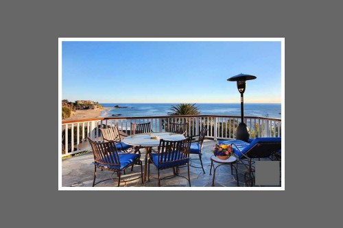 Laguna Beach Ocean Front Home: Deck with View